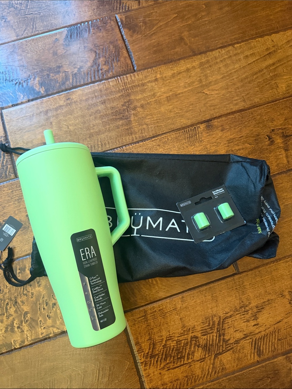 BrüMate ERA Lime Green Insulated Travel Mug with Handle